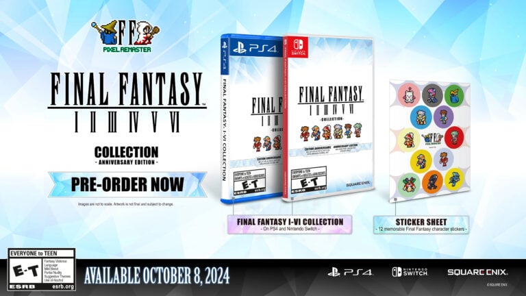 Square Enix anuncia lançamento da coleção Final Fantasy I-VI Pixel